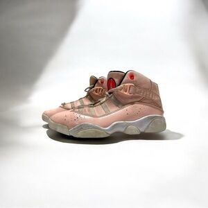 Kids Air Jordan Six Rings Pink Basketball Sneakers